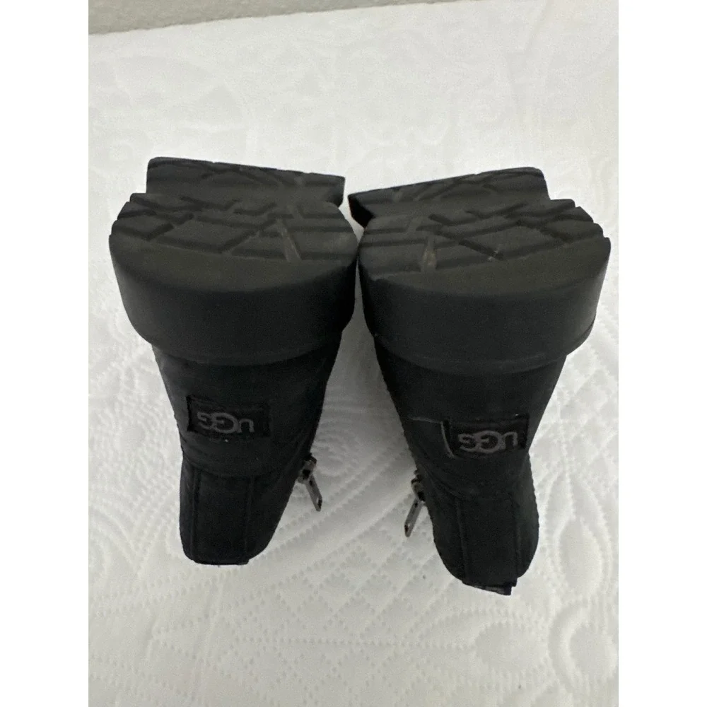 UGG Bolden Black Leather Waterproof Chelsea Boots Toddler Size 12